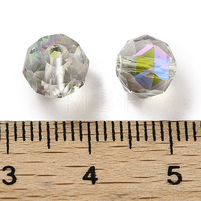 Electroplate Round Glass Beads  EGLA-A043-01-FR01-1