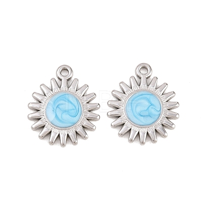 304 Stainless Steel Enamel Pendants STAS-K293-30P-01-1