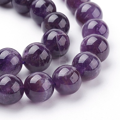 Natural Amethyst Beads Strands X-G-G099-10mm-1-1