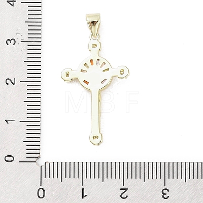 Real 18K Gold Plated Brass Micro Pave Cubic Zirconia Pendants KK-A209-08G-01-1