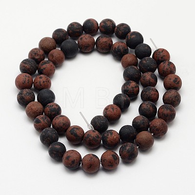 Natural Mahogany Obsidian Beads Strands G-D681-10mm-1
