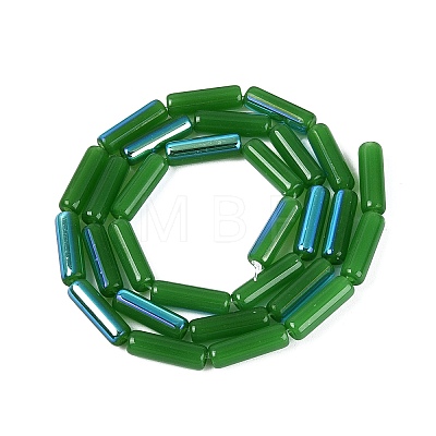 Electroplate Imitation Jade Glass Beads Strands EGLA-Q132-02A-D05-1