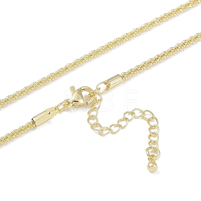 Brass Rhinestone Chain Necklace Making NJEW-U008-01G-1