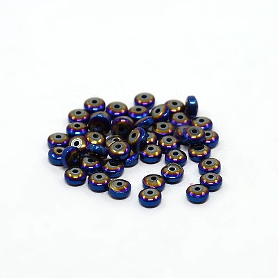 Electroplate Non-magnetic Synthetic Hematite Beads Strands G-J216C-03-1