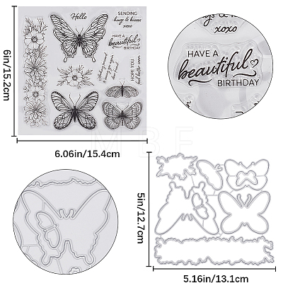 1Pc PVC Plastic Clear Stamps DIY-CP0008-79A-1