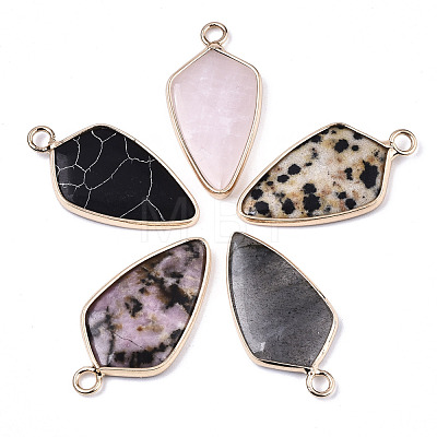 Natural & Synthetic Mixed Gemstone Pointed Pendants G-N326-42-1