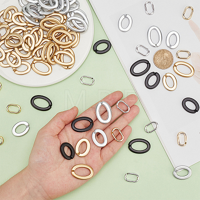 WADORN 240Pcs 8 Style Opaque Spray Painted Acrylic Linking Rings OACR-WR0001-03-1