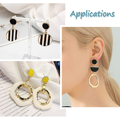 20Pcs 10 Style Alloy Enamel Stud Earring Findings FIND-EL0001-03-1