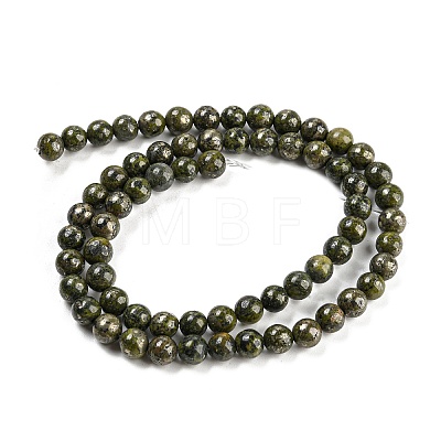Natural Green Pyrite Beads Strands G-G013-B02-01-1