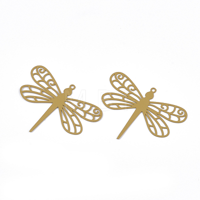 430 Stainless Steel Filigree Pendants STAS-T042-08D-1