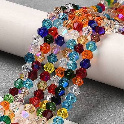 Transparent Electroplate Glass Beads Strands EGLA-A039-T3mm-L29-1