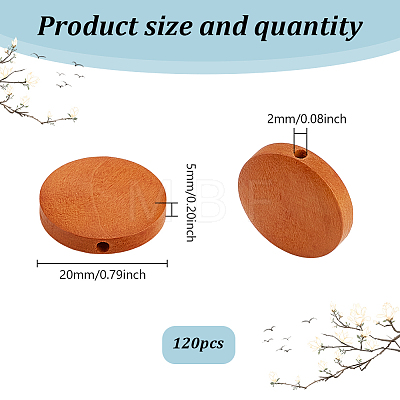 Natural Pear Wood Beads WOOD-GO0001-17B-1