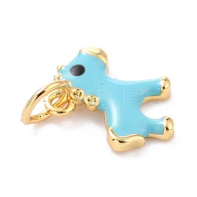 Real 18K Gold Plated Brass Charms KK-L206-008A-G-1