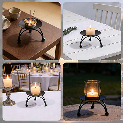 Iron Candle Holder AJEW-WH0077-166-1