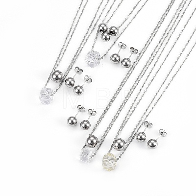 304 Stainless Steel Jewelry Sets SJEW-F188-05-1