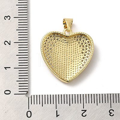 Rack Plating Brass Micro Pave Cubic Zirconia with Synthetic Opal Pendants KK-D088-30G-1