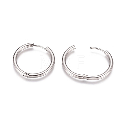304 Stainless Steel Huggie Hoop Earrings EJEW-G272-01-20mm-P-1