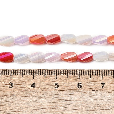 Electroplate Glass Beads Strands EGLA-P065-01A-08-1