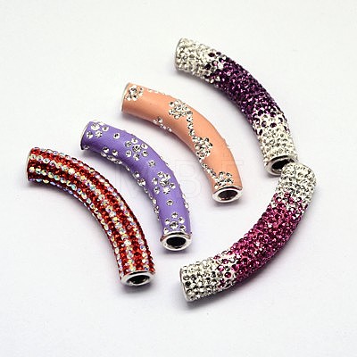 Polymer Clay Pave Rhinestone Beads RB-D048-02-1