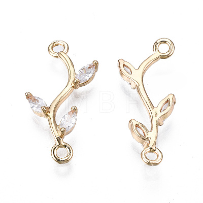 Brass Micro Pave Cubic Zirconia Links Connectors LS-X-KK-S359-156A-RS-1
