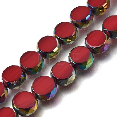 Electroplated Transparent Glass Beads Strands GL-CBA98F0-06C-04-1