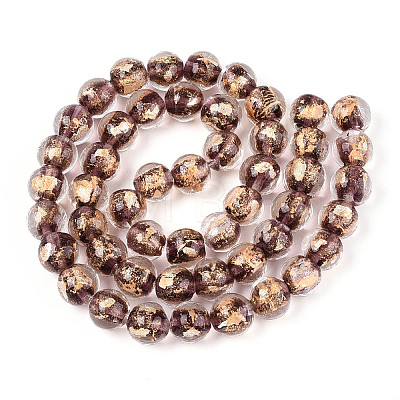 Handmade Gold Foil Glass Beads LAMP-C004-03H-1