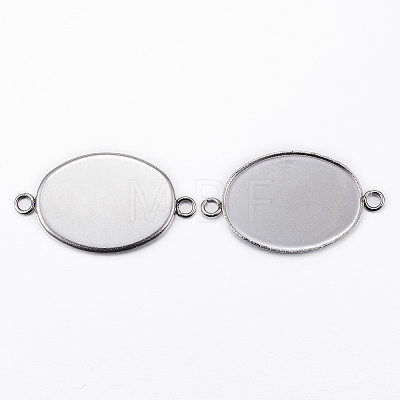 304 Stainless Steel Cabochon Connector Settings STAS-H394-01P-01-1