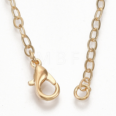 Brass Cable Chain Necklace Making X-MAK-T006-05KC-1