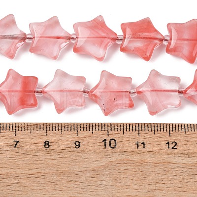 Cherry Quartz Glass Beads Strands G-K359-E16-1