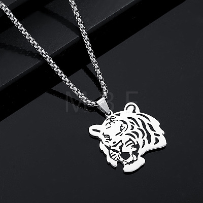 Hip-hop Style Animal Theme 304 Stainless Steel Pendant Necklaces FS-WG80E3F-02-1