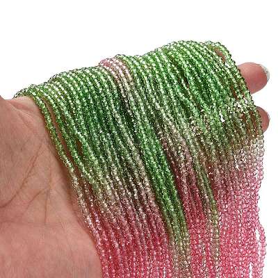 Transparent Painted Glass Beads Strands DGLA-A034-T2mm-A18-1