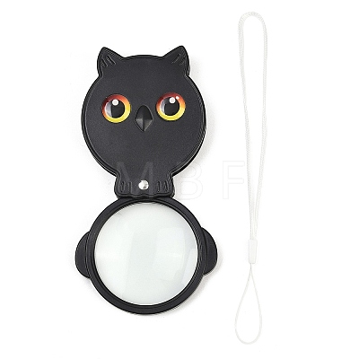 Owl Foldable Acrylic Portable Clip-On 8X Magnifying Glass TOOL-F020-01A-1