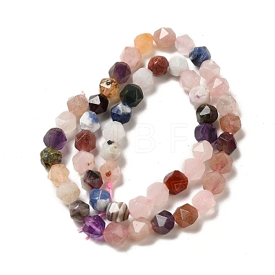 Natural Rose Quartz/Sodalite/Lapis Lazuli/Amethyst/Strawberry Quartz Beads Strands G-K382-A01-02-1