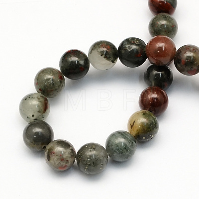 Natural African Bloodstone Beads Strands G-S184-10mm-1