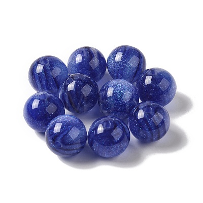 Resin Glitter Beads RESI-G066-01-1