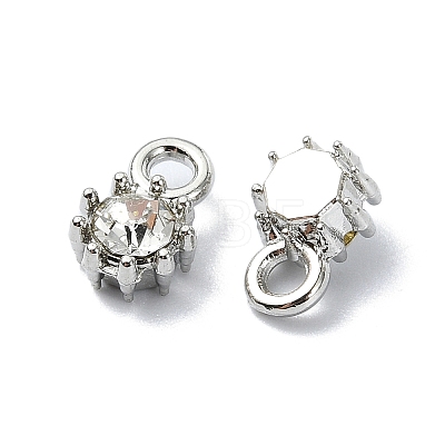 Rack Plating Alloy Rhinestone Charms FIND-M014-16A-P-1