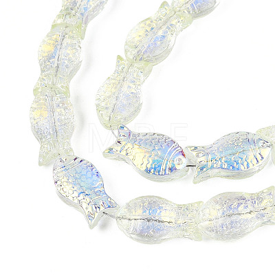 Transparency Electroplate Glass Beads Strands GLAA-T023-40A-07-1