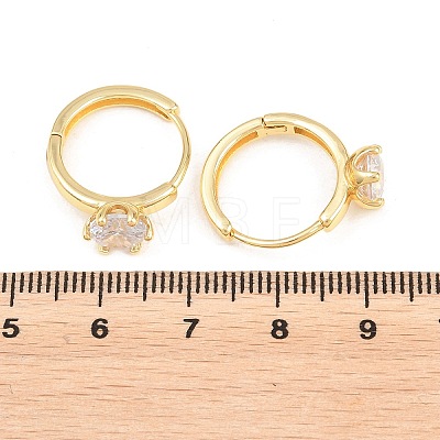 Brass Micro Pave Cubic Zirconia Hoop Earrings EJEW-P346-04G-02-1