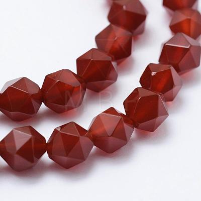 Natural Carnelian Beads Strands G-F523-01-8mm-1