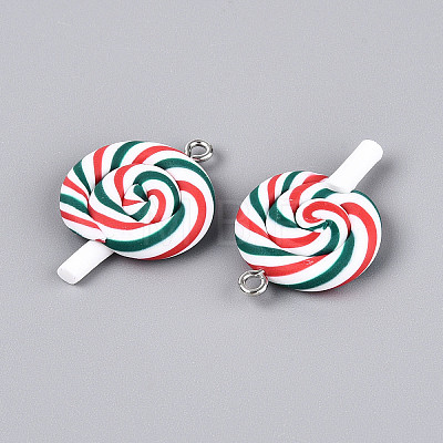 Handmade Polymer Clay Pendants CLAY-N013-30A-02-1