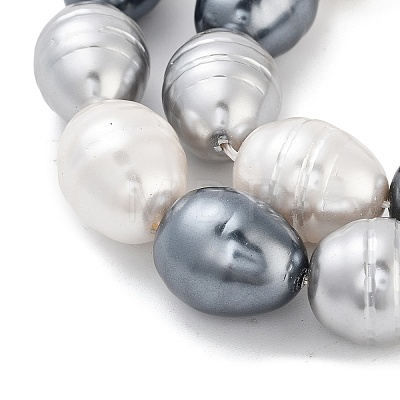 Electroplated Shell Pearl Beads Strands BSHE-H110-01-04-1