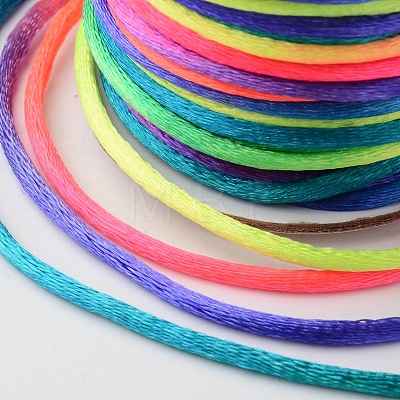 Nylon Satin Rattail Cords LS-NWIR-O001-A-20-1