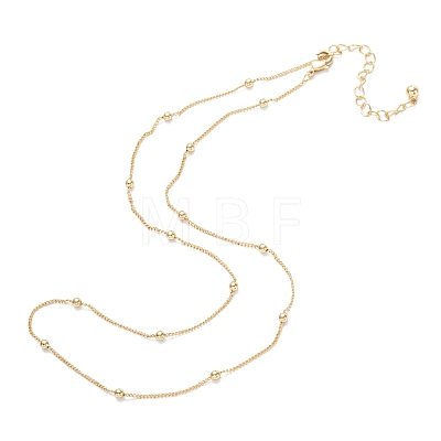 Brass Satellite Chain Necklaces NJEW-K123-08G-1