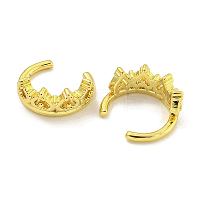 Brass Cuff Earrings EJEW-C104-028G-1