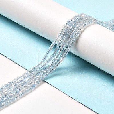 Natural Aquamarine Beads Strands G-D467-A10-1