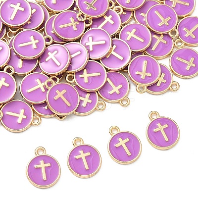 60Pcs Alloy Enamel Pendants ENAM-YW0008-02J-1