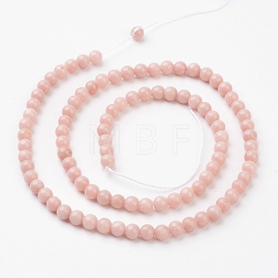 Natural Mashan Jade Round Beads Strands X-G-D263-4mm-XS22-1