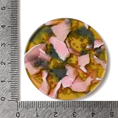 Transparent Christmas Themed Cellulose Acetate(Resin) Pendants OACR-L018-03A-1