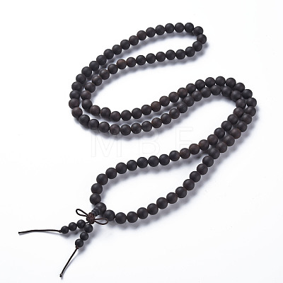 4-Loop Wrap Style Prayer Meditation Yoga Bracelet for Men Women BJEW-N010-019-1
