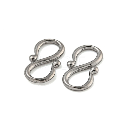 Non-Tarnish 304 Stainless Steel S-Hook Clasps LS-STAS-U007-20B-P-1